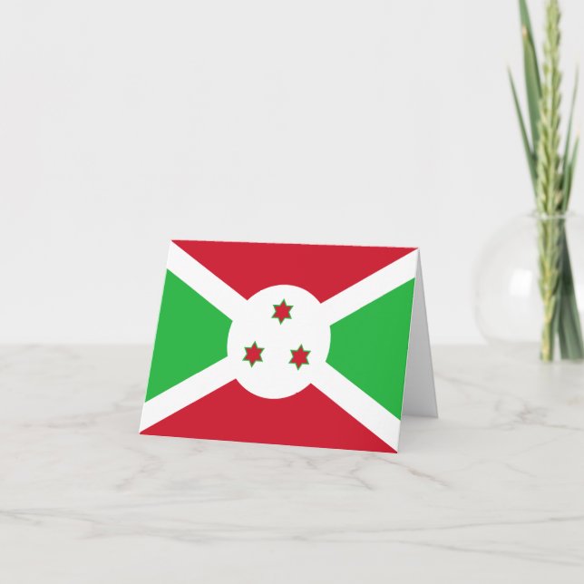 Burundi Flag Card (Front)