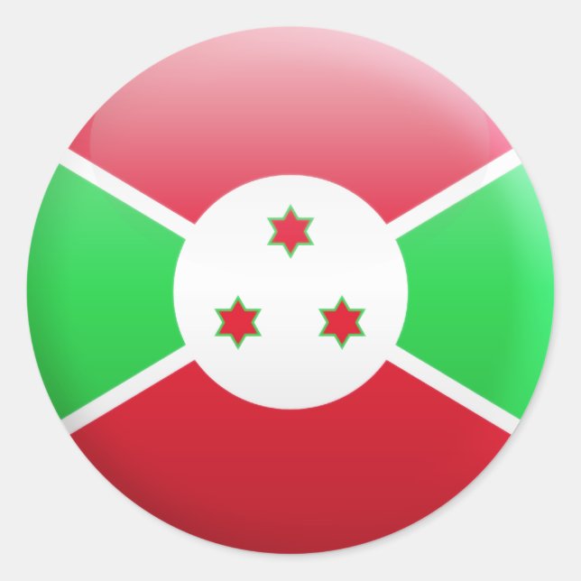 Burundi Flag Classic Round Sticker (Front)