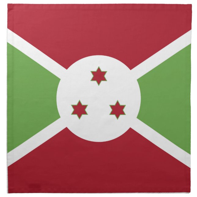 Burundi flag cloth napkin (Front)