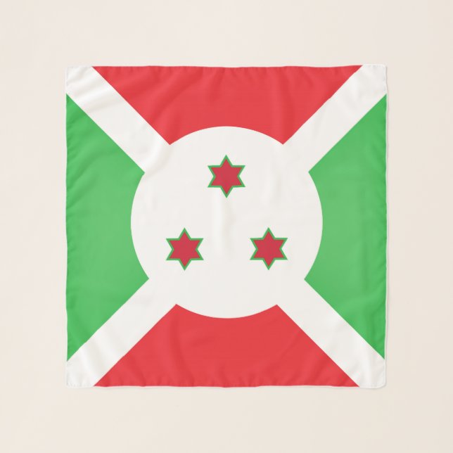 Burundi Flag Fashion Scarf (Front)