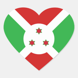Burundi Flag Heart Sticker