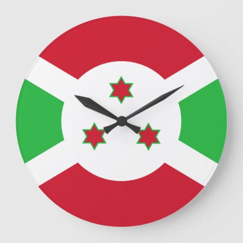 Burundi Flag Large Clock