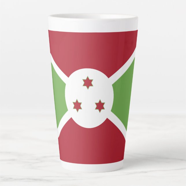 Burundi flag latte mug (Front)