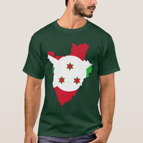 Burundi Flag Map T_Shirt