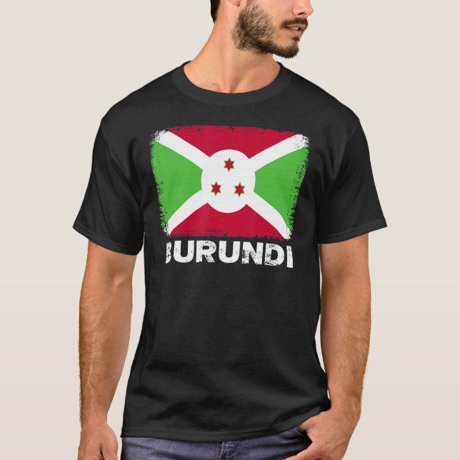 Burundi Flag   Support Burundian People Women Men  T-Shirt (Front)