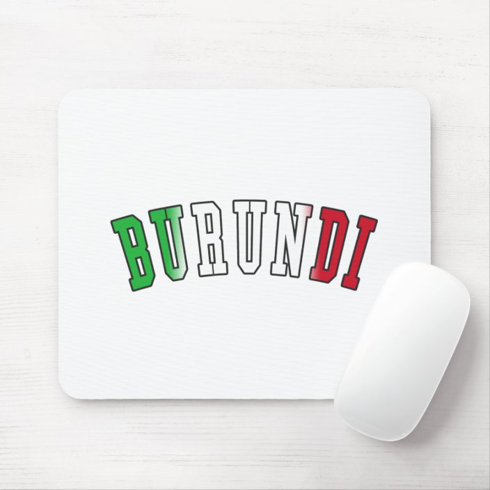 Burundi in National Flag Colors Mousepad