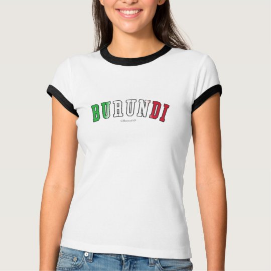 Burundi in national flag colors T-Shirt