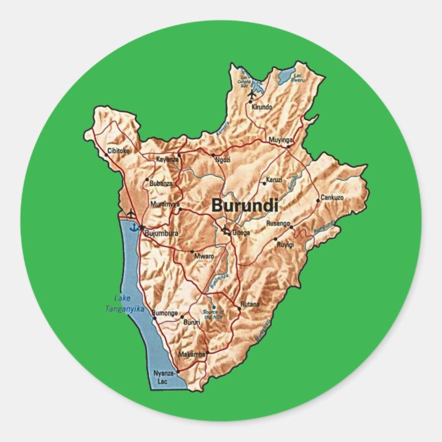 Burundi Map Sticker (Front)