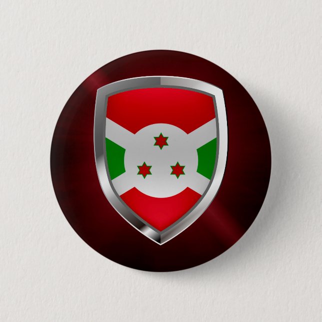 Burundi Mettalic Emblem Button (Front)