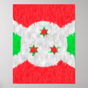 Burundi Oil Painting Drawing Poster