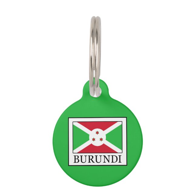 Burundi Pet Name Tag (Front)