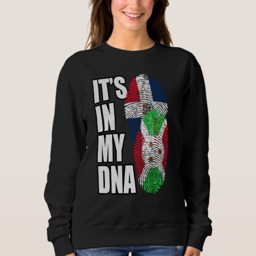 Burundian And Dominican Mix Dna Flag Heritage Sweatshirt