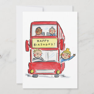 Bus Birthday Invitation