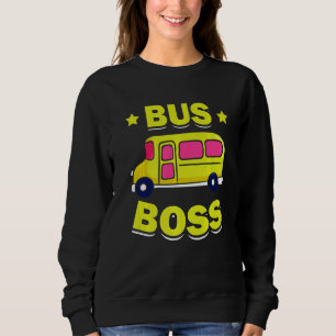 Bus Boss 100th Day Of School Studies Vehicle Drive Sweatshirt