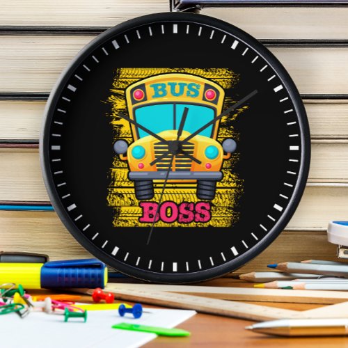Bus Boss _ School Bus Driver Appreciation Large Clock