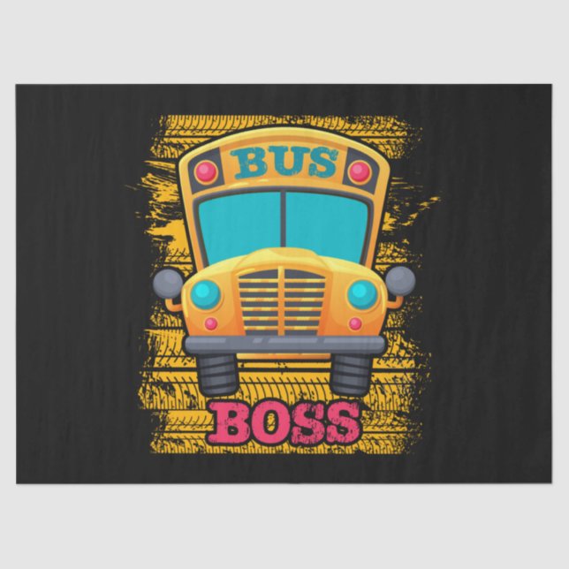 Bus Boss - School Bus Driver Appreciation Tissue Paper (Front)