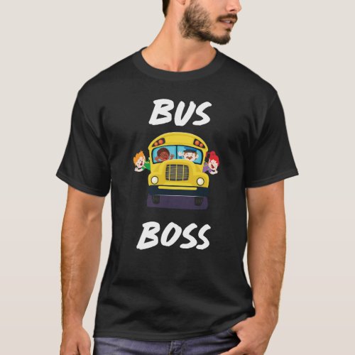 Bus Boss School Bus Driver Monitor T_Shirt