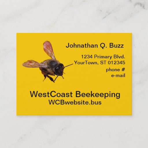 Customizable Bus. card - Beekeeping Business Card