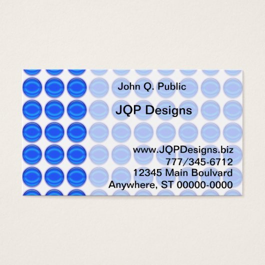 Bus. Card - Blue Dots (Front)