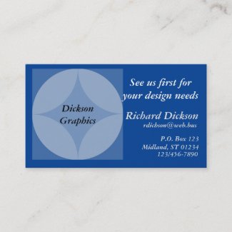 Bus. Card - Circles and Diamond Graphic
