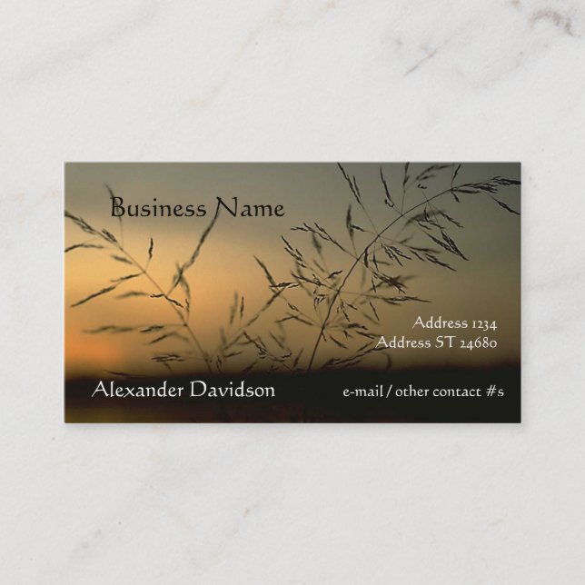 Bus. Card - Grass Silhouette (Front)