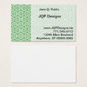 Bus. Card - Green Hexagon Pattern (Front & Back)