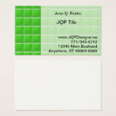 Bus. Card - Green Tiles (Front & Back)