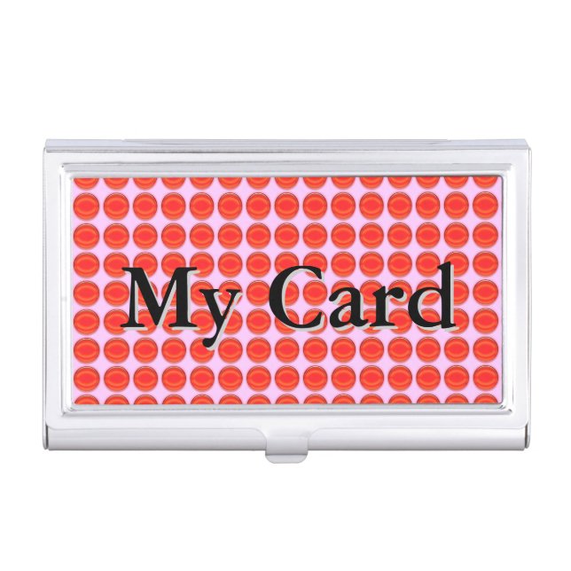 Bus. Card Holder - Red dots (Front)
