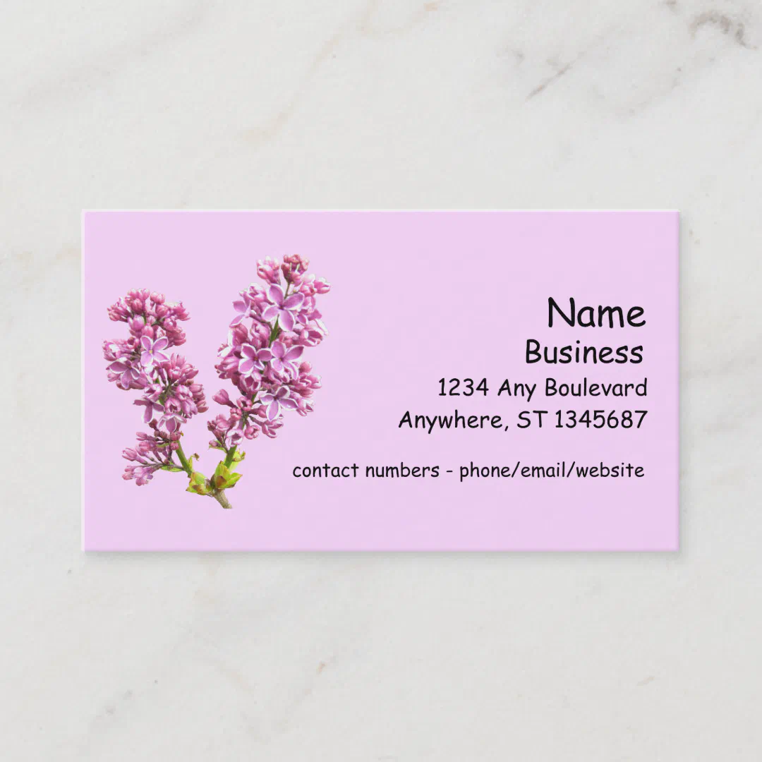 Bus. Card - Lilacs (Front)