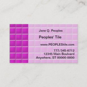 Bus. Card - Magenta Mosaic Tiles