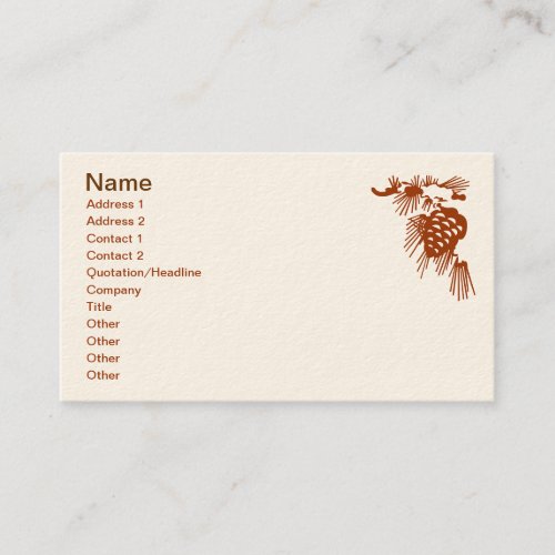 Bus. Card - Pine Code with Snow Business Card Templates