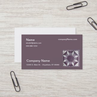 Bus. Card - Purple Quilt pattern
