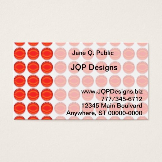 Bus. Card - Red Dots (Front)