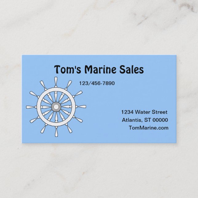 Bus. Card - Ship Helm (Front)