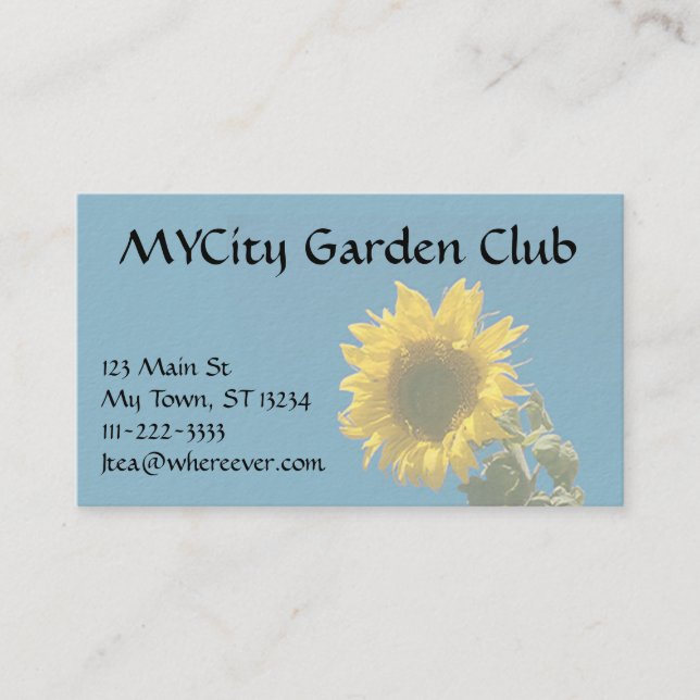 Bus. card - Sunflower (Front)