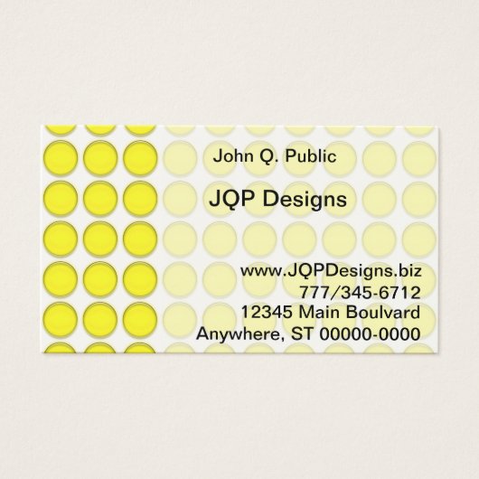 Bus. Card - Yellow Dots (Front)