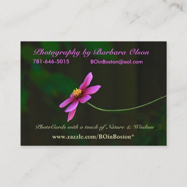 Bus. cards: With a touch of Nature Business Card (Front)