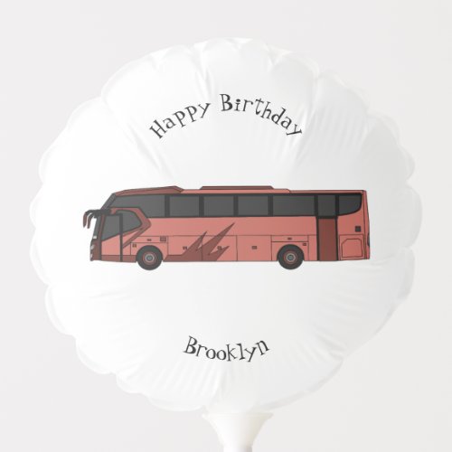 Bus cartoon illustration balloon