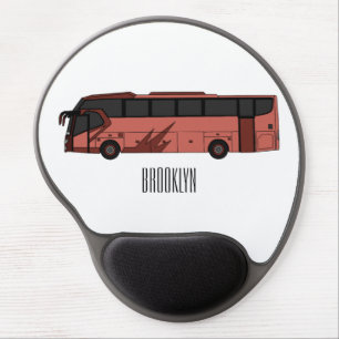Bus cartoon illustration gel mouse pad