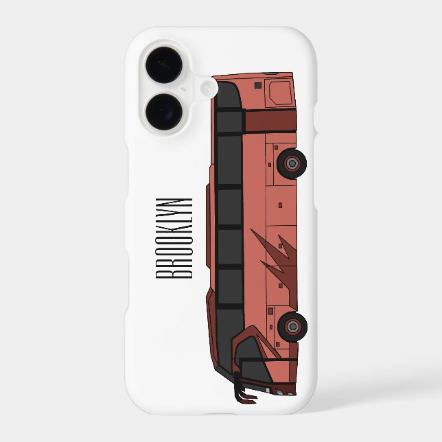Bus cartoon illustration iphone case (Back)