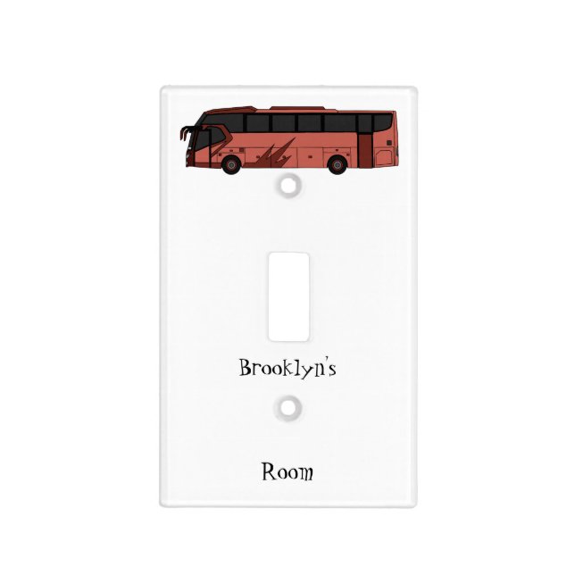 Bus cartoon illustration light switch cover (Front)