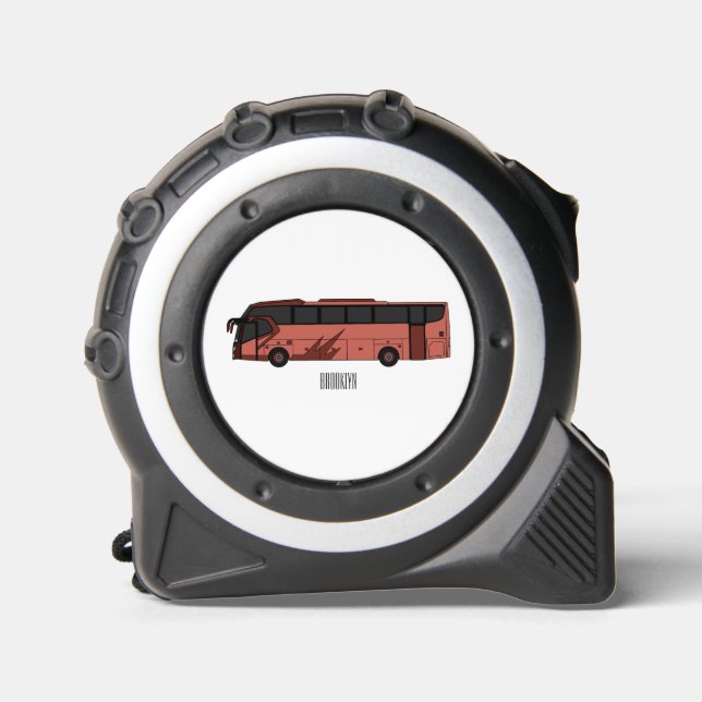 Bus cartoon illustration tape measure (Front)
