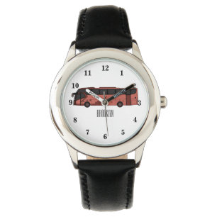 Bus cartoon illustration watch