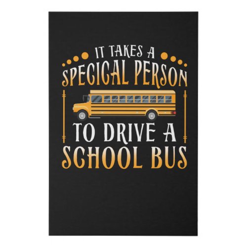 Bus Design For School Bus Or Coach Driver Faux Canvas Print