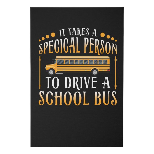 Bus Design For School Bus Or Coach Driver Faux Canvas Print (Front)
