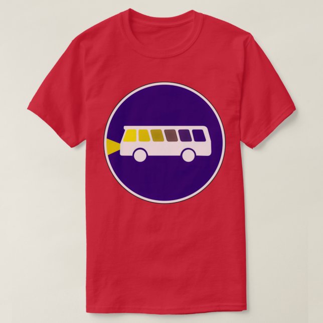 Bus driver at night highway T-Shirt (Design Front)