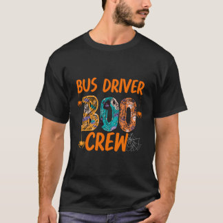 Bus Driver Boo Crew Funny School Halloween Costume T-Shirt