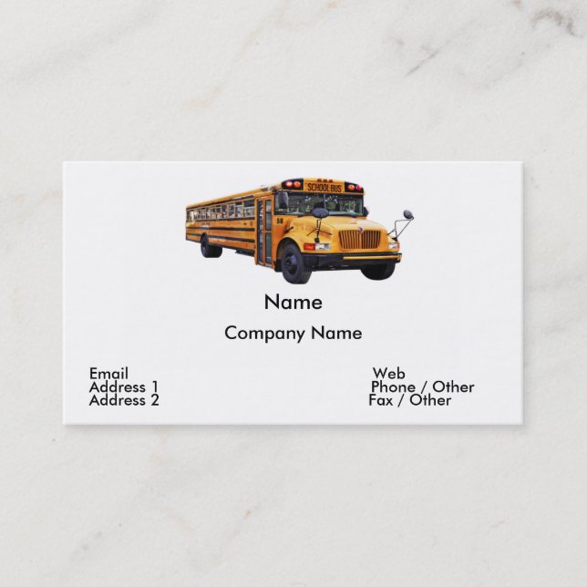 Bus Driver Business Card (Front)