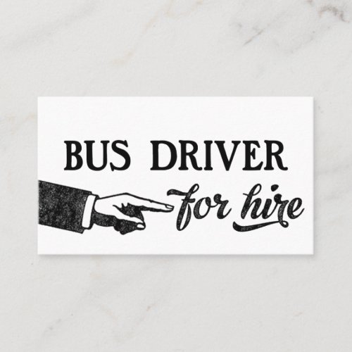 Bus Driver Business Cards _ Cool Vintage