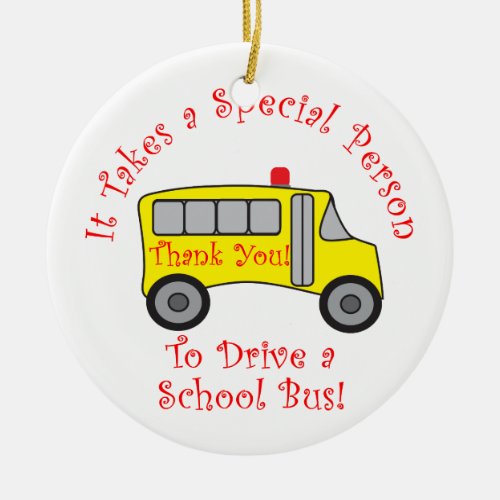 Bus Driver Ceramic Ornament
